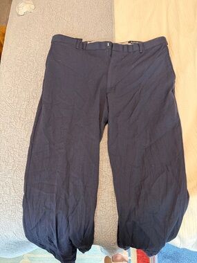 Lands' End Navy Drawstring Hem Chinos